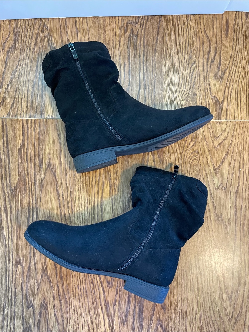 Wanted Women's Black Side-Zip Ankle Boots Slouch Size 7.5 Whimsygoth